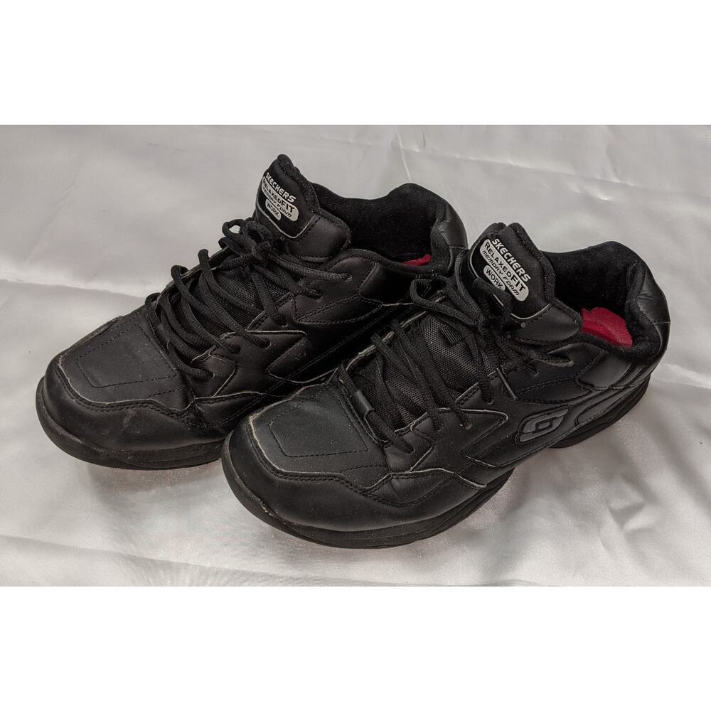 Skechers Work Mens Relaxed Fit Felton Altair Sneaker 77032-BLK Black Size 11